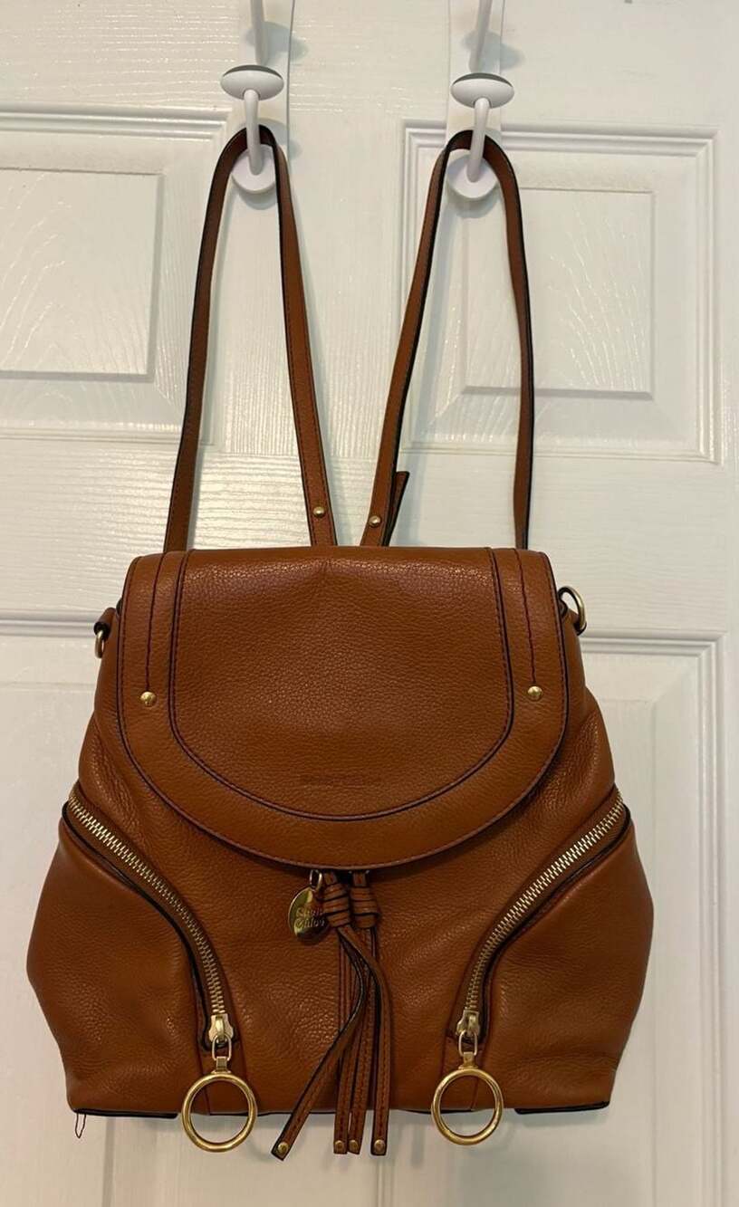 GUC See By Chloรฉ Olga Backpack Caramel Brown Leather